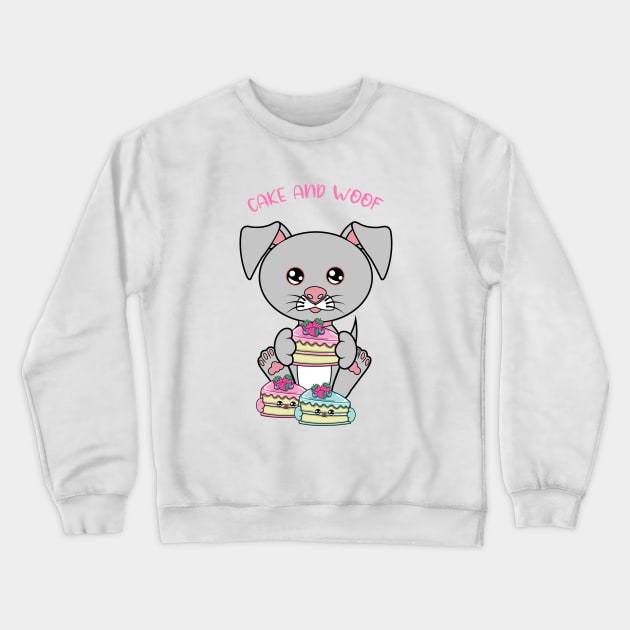 All I Need is cake and dogs, cake and dogs Crewneck Sweatshirt by JS ARTE